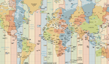 Karte der Zeitzonen der Welt